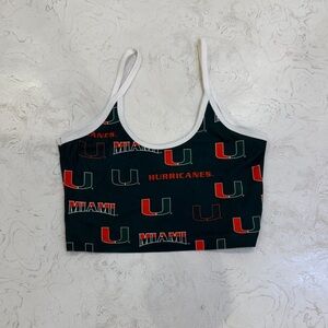 CONCEPT SPORT University of Miami Hurricanes Women's Crop Top S NWOT